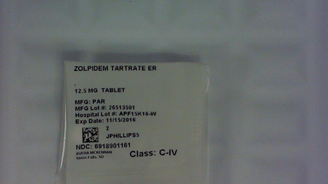 zolpidem, zolpidem tartrate er 12.5 mg tablet label