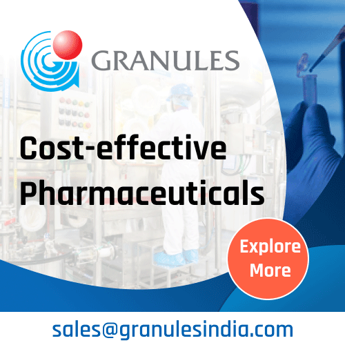 Granules India Limited has high volume world-class facilities for APIs, PFIs, & FDFs, serving customers in over 80 countries.