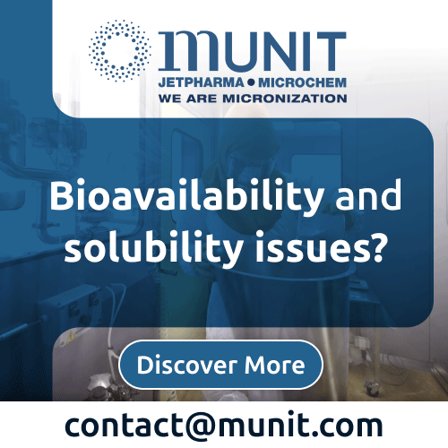 Munit offers scalable GMP micronization and particle size engineering to enhance drug solubility, bioavailability, and performance.