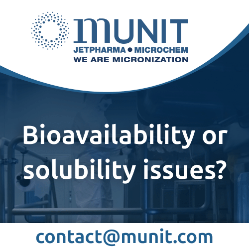 Munit offers scalable GMP micronization and particle size engineering to enhance drug solubility, bioavailability, and performance.