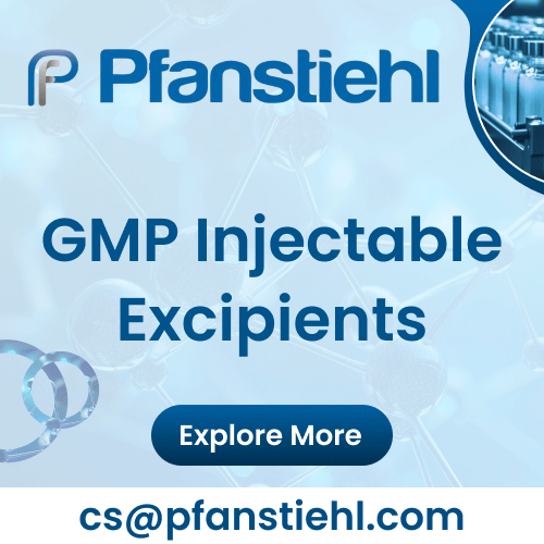 Pfanstiehl, a global leader in the manufacture of cGMP high purity, low endotoxin, low metals (HPLE-LM)TM injectable grade excipients.