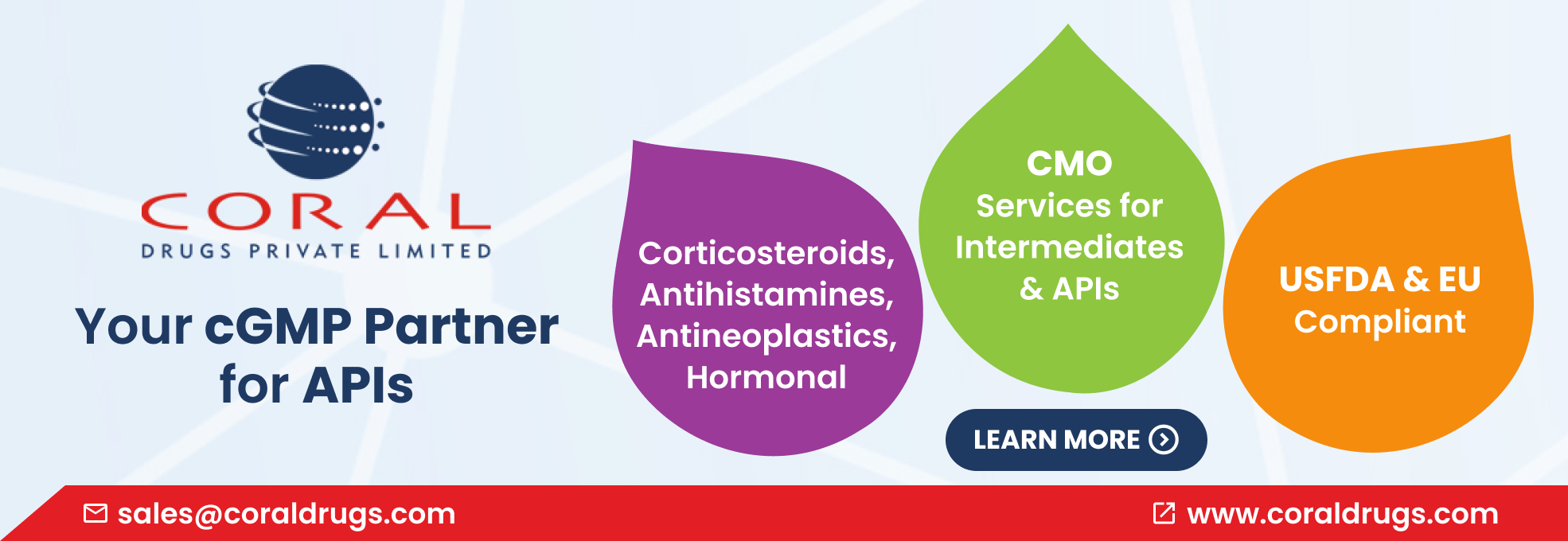 Coral Drugs cGMP partner for APIs