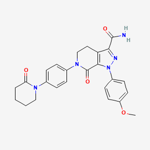 1-(4-methoxyphenyl)-7-oxo-6-(4-(2-oxopiperidin-1-yl)phenyl)-4,5,6,7-tetrahydro-1H-pyrazolo[3,4-c]pyridine-3-carboxamide