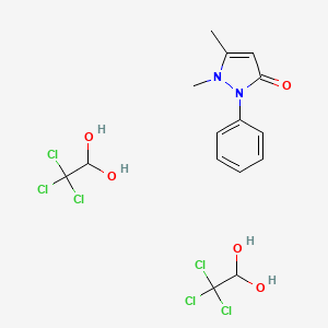 1,5-dimethyl-2-phenylpyrazol-3-one; 2,2,2-trichloroethane-1,1-diol