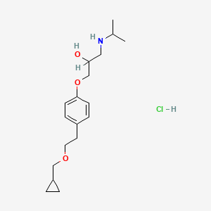 1-[4-[2-(cyclopropylmethoxy)ethyl]phenoxy]-3-(propan-2-ylamino)-2-propanol hydrochloride