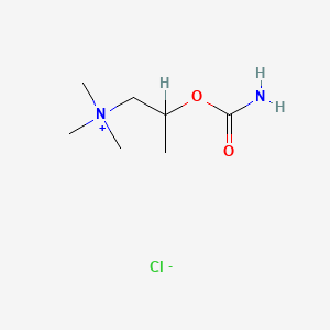 [1-(trimethylaminiumyl)propan-2-yl] carbamate chloride