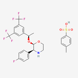 (2R,3S)-2-((R)-1-(3,5-Bis(trifluoromethyl)phenyl)ethoxy)-3-(4-fluorophenyl)morpholine 4-methylbenzenesulfonate