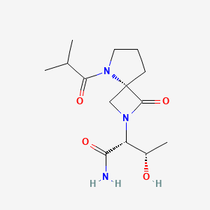 (2R,3S)-3-Hydroxy-2-[(4S)-5-(2-methylpropanoyl)-3-oxo-2,5-diazaspiro[3.4]octan-2-yl]butanamide