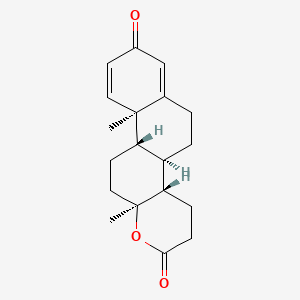 13-Hydroxy-3-oxo-13,17-secoandrosta-1,4-dien-17-oic acid .delta.-lactone