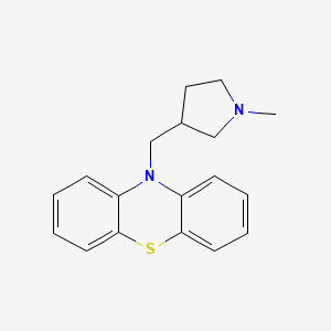 10H-Phenothiazine, 10-((1-methyl-3-pyrrolidinyl)methyl)-