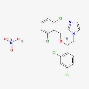 1-[2-(2,4-dichlorophenyl)-2-[(2,6-dichlorophenyl)methoxy]ethyl]-1H-imidazole; nitric acid