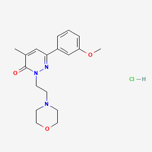 3(2H)-Pyridazinone, 6-(m-methoxyphenyl)-4-methyl-2-(2-morpholinoethyl)-, hydrochloride