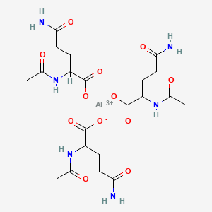 aluminum;2-acetamido-5-amino-5-oxopentanoate