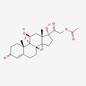 (11beta)-9-fluoro-11,17-dihydroxy-3,20-dioxopregn-4-en-21-yl acetate
