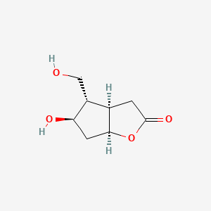 (-)-6beta-Hydroxymethyl-7alpha-hydroxy-cis-2-oxabicyclo[3.3.0]octan-3-one