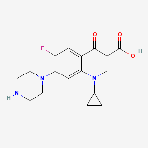 1-Cyclopropyl-6-fluoro-1,4-dihydro-4-oxo-7-(1-piperzinyl)-3-quinolinecarboxylic acid HCl H2O