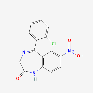 1,3-Dihydro-5-(o-chlorophenyl)-7-nitro-3H-1,4-benzodiazepin-2-one