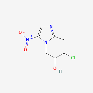 1-chloranyl-3-(2-methyl-5-nitro-imidazol-1-yl)propan-2-ol