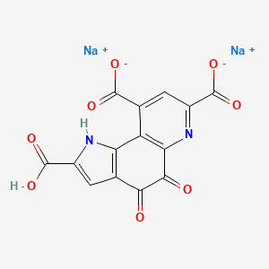 1H-Pyrrolo(2,3-F)Quinoline-2,7,9-Tricarboxylic Acid, 4,5-Dihydro-4,5-Dioxo-, Disodium Salt