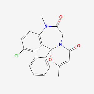 11-Chloro-2,8-dimethyl-12b-phenyl-8,12b-dihydro-4H-[1,3]oxazino[3,2-d][1,4]benzodiazepine-4,7(6H)-dione