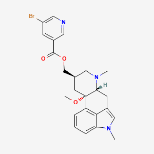 10-Methoxy-1,6-dimethylergoline-8beta-methanol 5-bromonicotinate (ester)