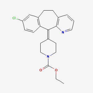1-Piperidinecarboxylic acid, 4-(8-chloro-5,6-dihydro-11H-benzo(5,6)cyclohepta(1,2-b)pyridin-11-ylidene)-, ethyl ester