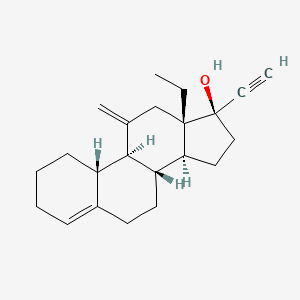 13-Ethyl-11-methylene-18,19-dinor-17alpha-pregn-4-en-20-yn-17-ol