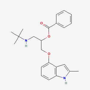 1-(tert-butylamino)-3-((2-methyl-1H-indol-4-yl)oxy)propan-2-ylbenzoate