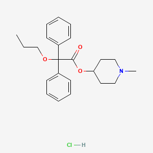 (1-methyl-3,4,5,6-tetrahydro-2h-pyridin-4-yl) 2,2-diphenyl-2-propoxy acetate hydrochloride