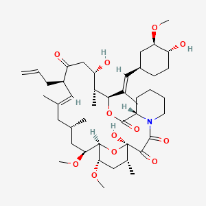 15,19-Epoxy-3H-pyrido(2,1-c)(1,4)oxaazacyclotricosine-1,7,20,21(4H,23H)-tetrone, 5,6,8,11,12,13,14,15,16,17,18,19,24,25,26,26a-hexadecahydro-5,19-dihydroxy-3-(2-(4-hydroxy-3-methoxycyclohexyl)-14,16-dimethoxy-4,10,12,18-tetramethyl-8-(2-propenyl)-, (3S-(3