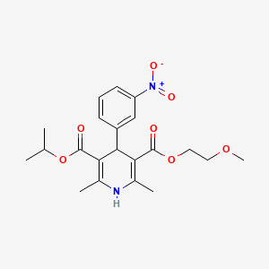1,4-Dihydro-2,6-dimethyl-4-(3&prime;-nitrophenyl)-3,5-pyridinedicarboxylic acid 2-methoxyethyl-1-methylethyl Ester