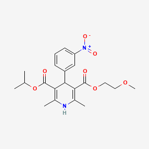 1-methylethyl 2-(methyloxy)ethyl 2,6-dimethyl-4-(3-nitrophenyl)-1,4-dihydropyridine-3,5-dicarboxylate