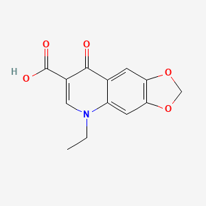 1,3-Dioxolo(4,5-g)quinoline-7-carboxylic acid, 5-ethyl-5,8-dihydro-8-oxo-