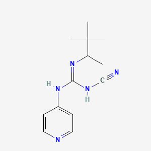 1-cyano-2-(3,3-dimethylbutan-2-yl)-3-pyridin-4-ylguanidine