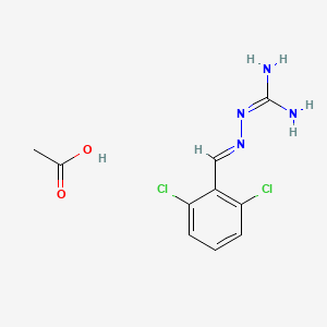1-{[(2,6-dichlorophenyl)methylidene]amino}guanidine; acetic acid