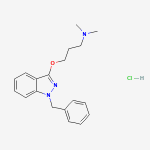 1-Propanamine, N,N-dimethyl-3-((1-(phenylmethyl)-1H-indazol-3-yl)oxy)-, hydrochloride