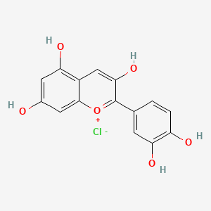 1-Benzopyrylium,4-dihydroxyphenyl)-3,5,7-trihydroxy-, chloride