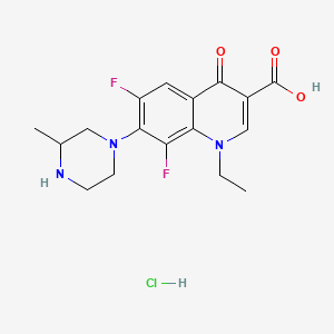 1-ethyl-6,8-difluoro-7-(3-methylpiperazin-1-yl)-4-oxoquinoline-3-carboxylic acid hydrochloride