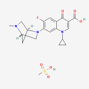 1-Cyclopropyl-6-fluoro-1,4-dihydro-7-[(1S,4S)-5-methyl-2,5-diazabicyclo[2.2.1]hept-2-yl]-4-oxo-3-Quinolinecarboxylic Acid Mesylate