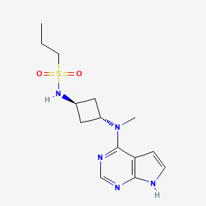 N-(cis-3-(Methyl(7H-pyrrolo(2,3-d)pyrimidin-4-yl)amino)cyclobutyl)propane-1-sulfonamide