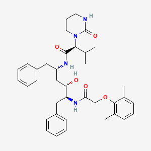 (alphaS)-Tetrahydro-N-((alphaS)-alpha-((2S,3S)-2-hydroxy-4-phenyl-3-(2-(2,6-xylyloxy)acetamido)butyl)phenethyl)-alpha-isopropyl-2-oxo-1(2H)-pyrimidineacetamide