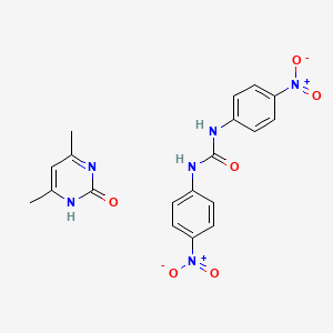 1,3-bis(4-nitrophenyl)urea; 4,6-dimethyl-1,2-dihydropyrimidin-2-one