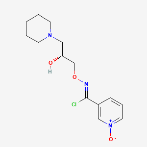 3-Pyridinecarboximidoyl chloride, N-[(2R)-2-hydroxy-3-(1-piperidinyl)propoxy]-, 1-oxide