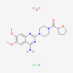 [4-(4-amino-6,7-dimethoxyquinazolin-2-yl)piperazin-1-yl]-(oxolan-2-yl)methanone;hydrate;hydrochloride