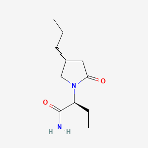 1-Pyrrolidineacetamide, alpha-ethyl-2-oxo-4-propyl-, (alphaS,4R)-