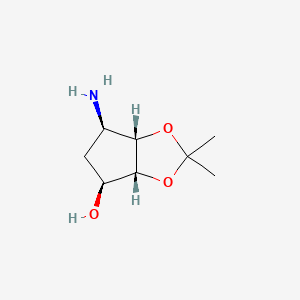 4H-CYCLOPENTA-1,3-DIOXOL-4-OL, 6-AMINOTETRAHYDRO-2,2-DIMETHYL-, (3AR,4S,6R,6AS)-