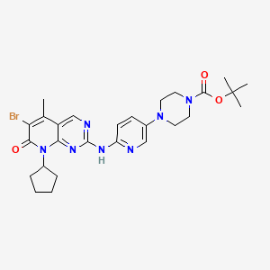 tert-Butyl 4-{6-[(6-bromo-8-cyclopentyl-5-methyl-7-oxo-7,8-dihydropyrido[2,3-d]pyrimidin-2-yl)amino]pyridin-3-yl}piperazine-1-carboxylate