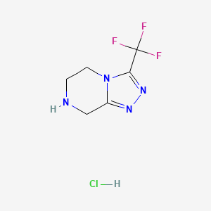 3-(trifluoromethyl)-5,6,7,8-tetrahydro-[1,2,4]triazolo[4,3-α]pyrazine hydrochloride