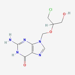 2-Amino-9-[[(1RS)-2-chloro-1-(hydroxymethyl)ethoxy]methyl]-1,9-dihydro-6H-purin-6-one