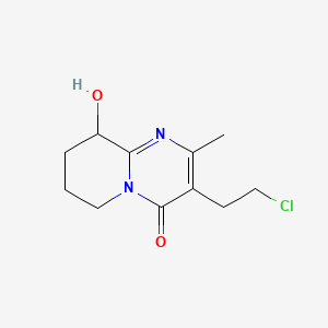 4H-Pyrido[1,2-a]pyrimidin-4-one, 3-(2-chloroethyl)-6,7,8,9-tetrahydro-9-hydroxy-2-methyl-